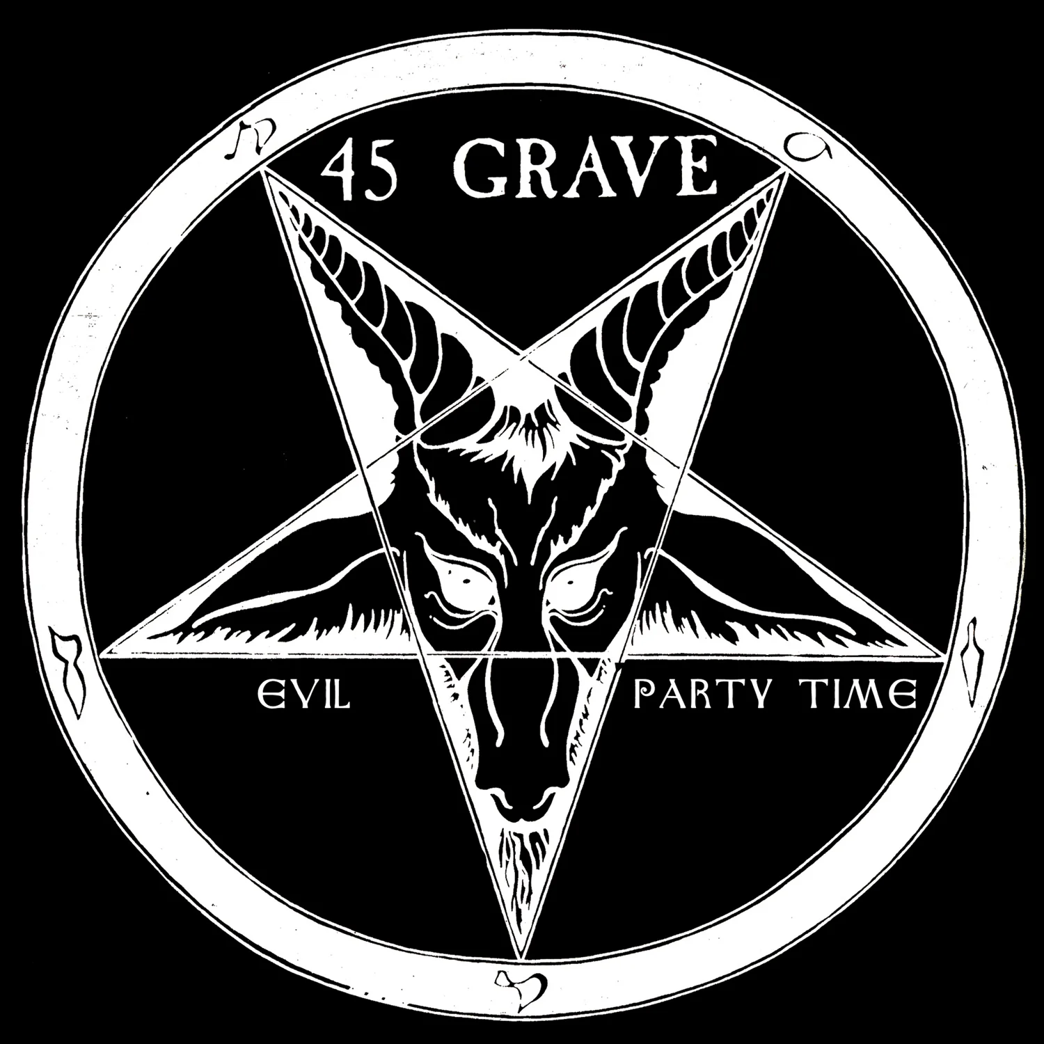 45 Grave - Evil - Party Time (7" EP)#3&4 of 300 White Vinyl Out of Print