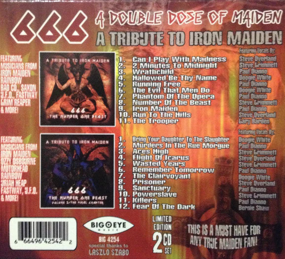 666: Double Dose Of Maiden - A Tribute To Iron Maiden (2 CD) - Image 2