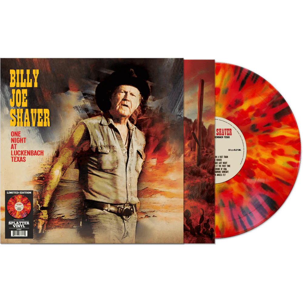 Billy Joe Shaver - One Night at Luckenbach Texas (Red-Yellow-Black Splatter Vinyl)