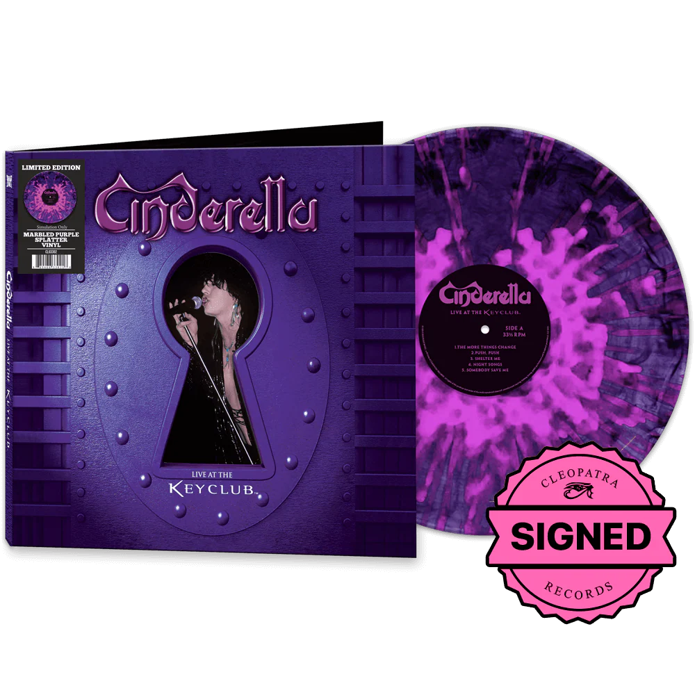 Cinderella - Live at the Key Club (Marble Purple Splatter Vinyl LP - Signed by Tom Keifer)