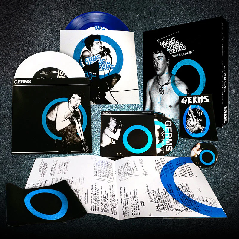 Germs - Cat’s Clause (2 - 7" EPs, CD, Badge, Sticker, Armband & Booklet)