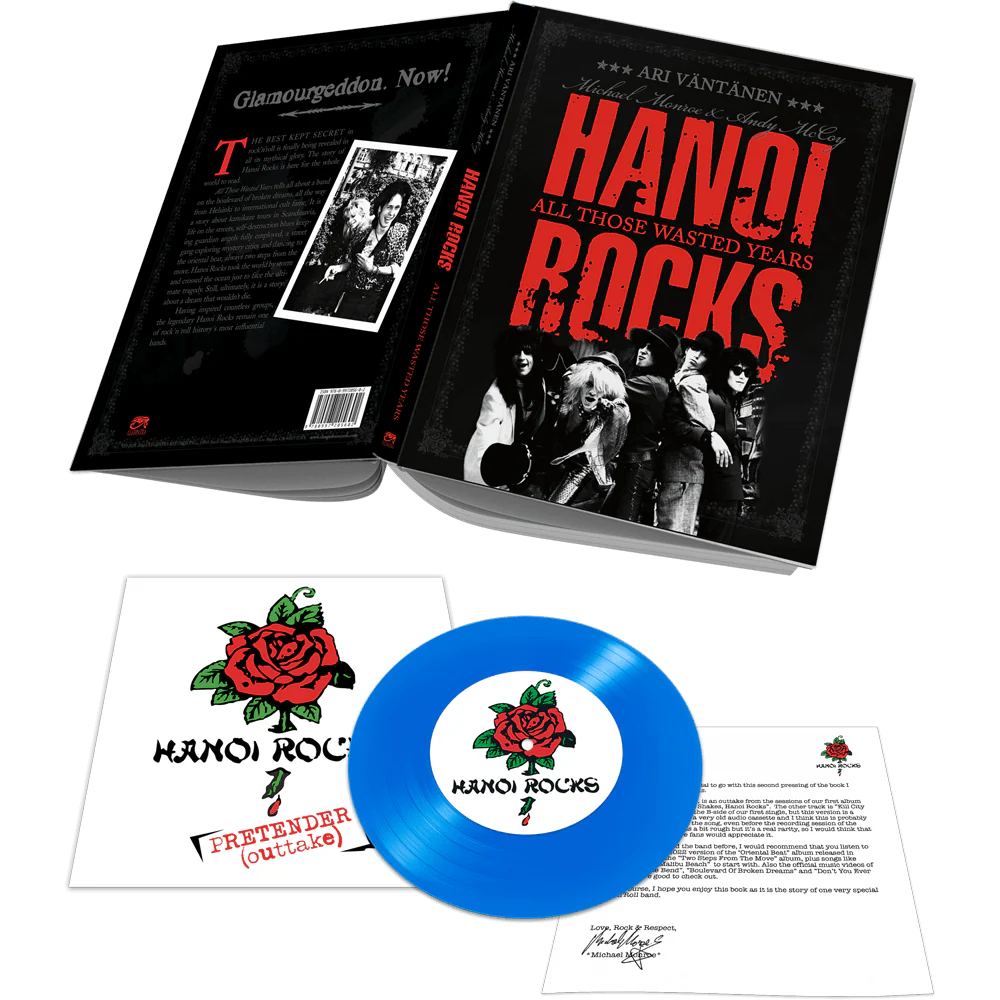 Hanoi Rocks - All Those Wasted Years (2nd Edition Hardcover Book + Bonus 7" Blue Vinyl)