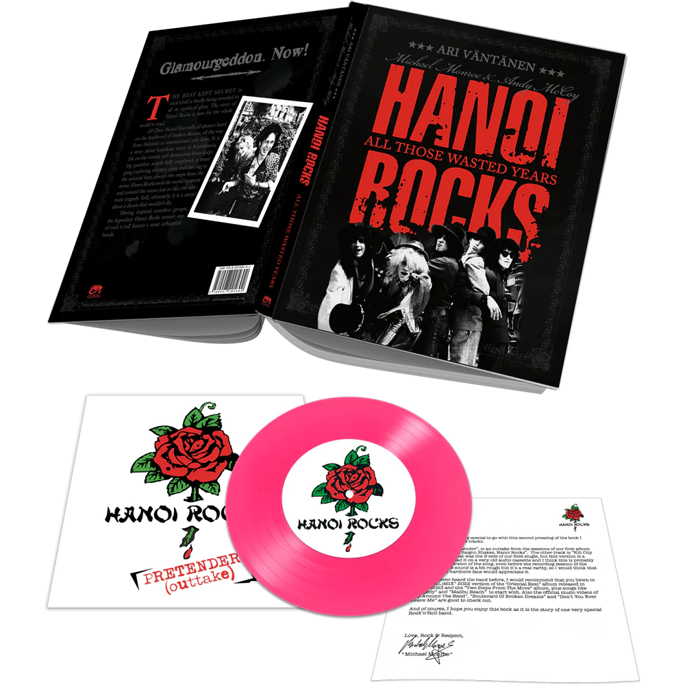 Hanoi Rocks - All Those Wasted Years (2nd Edition Hardcover Book + Bonus 7" Pink Vinyl)