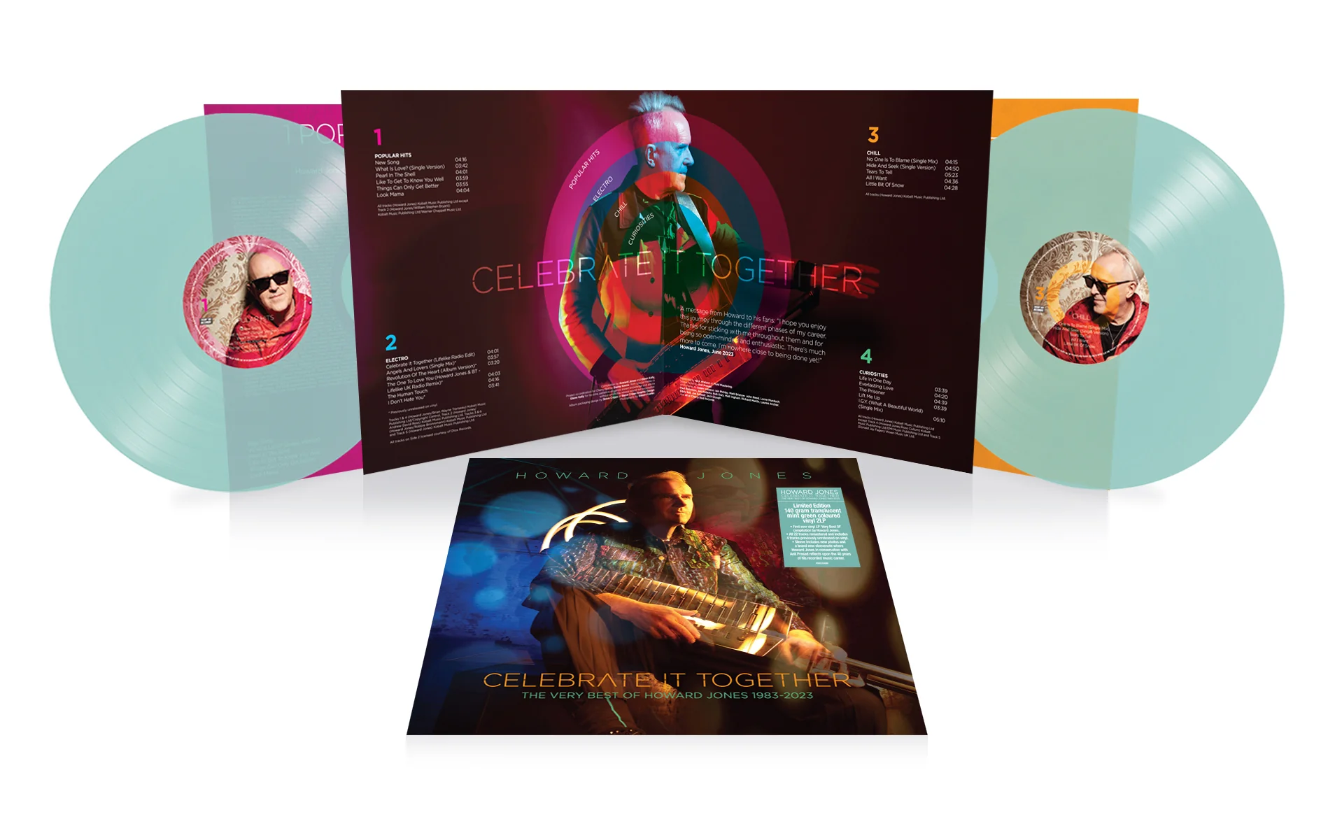 Howard Jones: Celebrate It Together – The Very Best of Howard Jones 1983-2023 (Translucent Mint Green Double Vinyl - Imported)