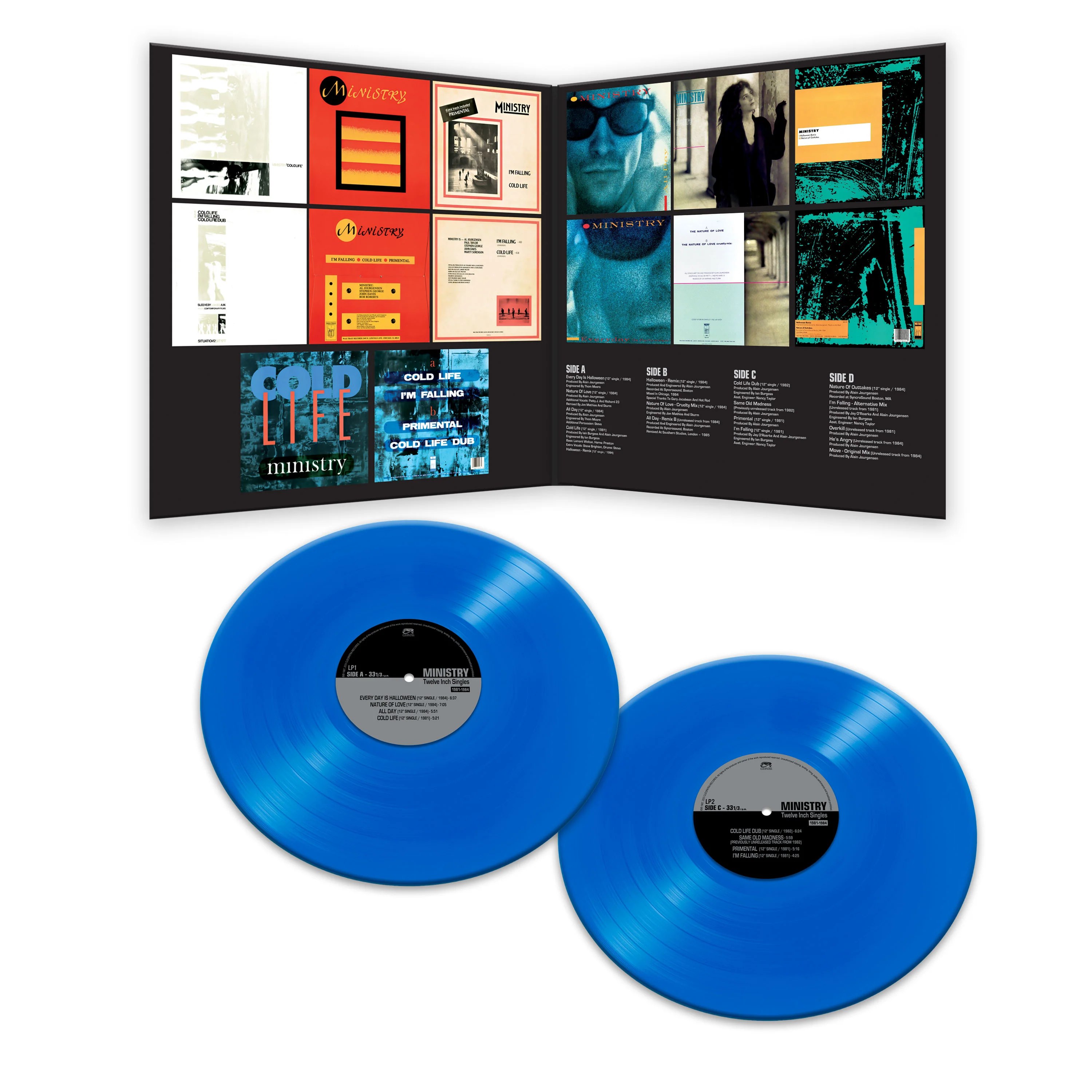 Ministry - Twelve Inch Singles 1981-1984 (Blue Double Vinyl LP) - Image 3