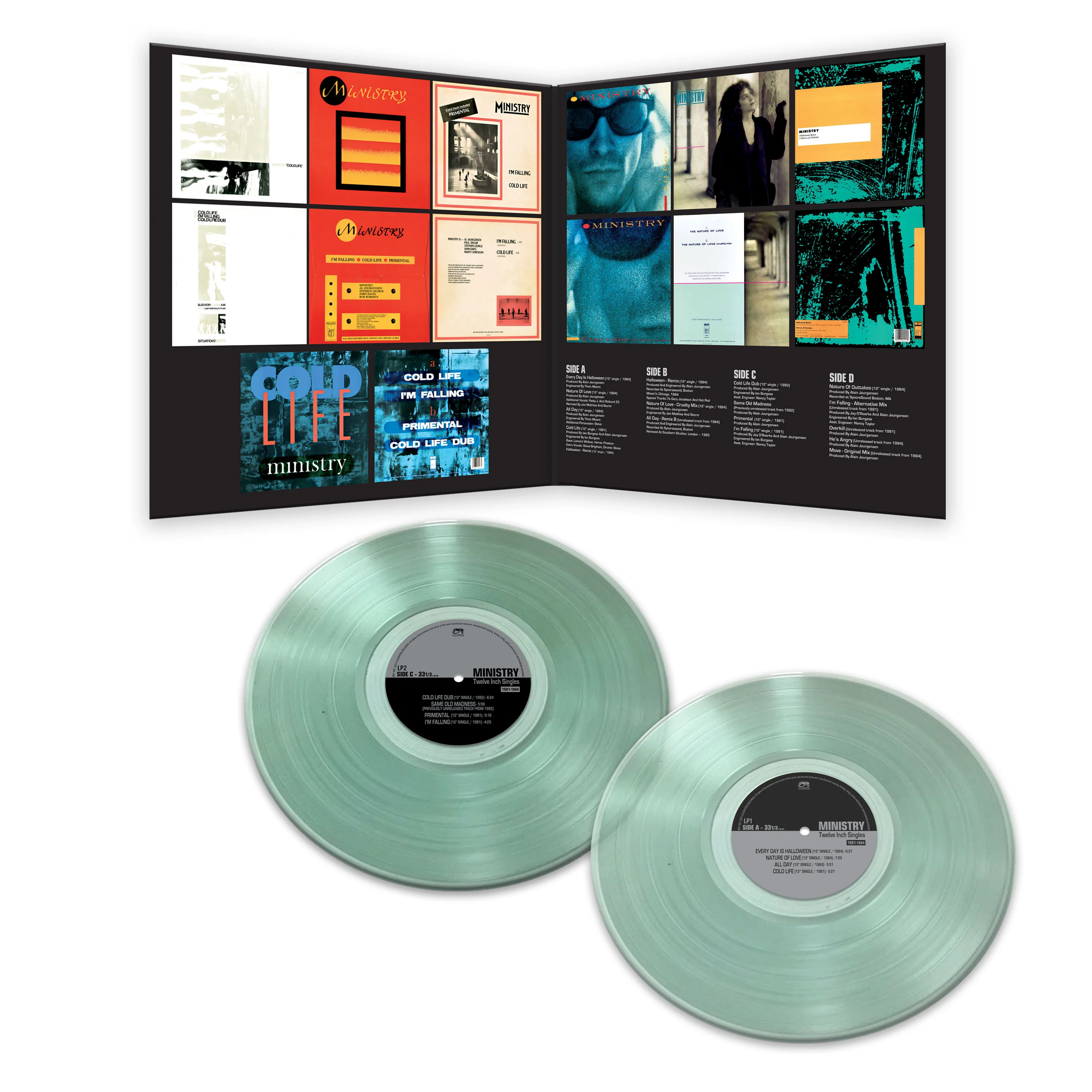 Ministry - Twelve Inch Singles 1981-1984 (Coke Bottle Green Double Vinyl LP) - Image 3