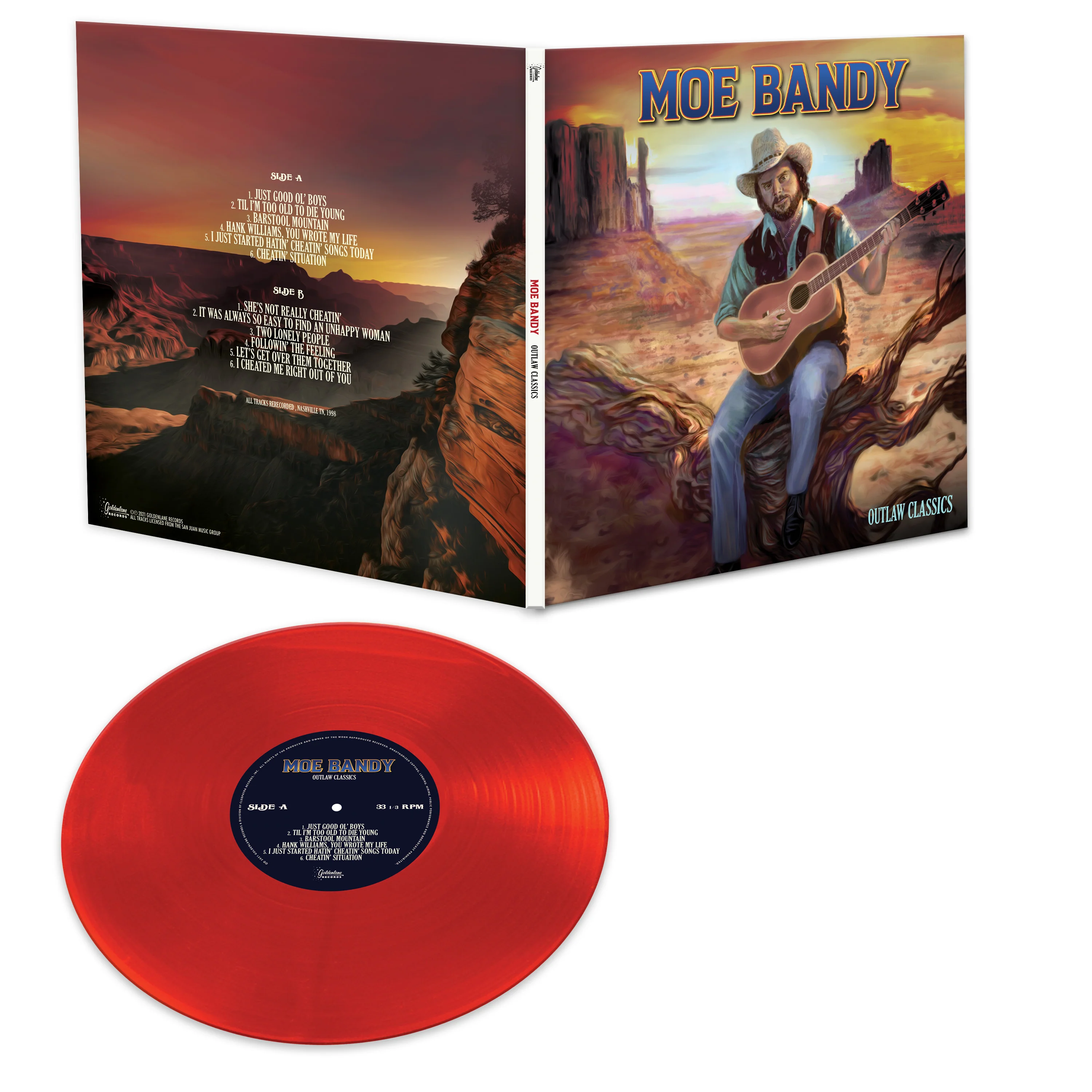 Moe Bandy - Outlaw Classics (Limited Edition Colored Vinyl) - Image 4