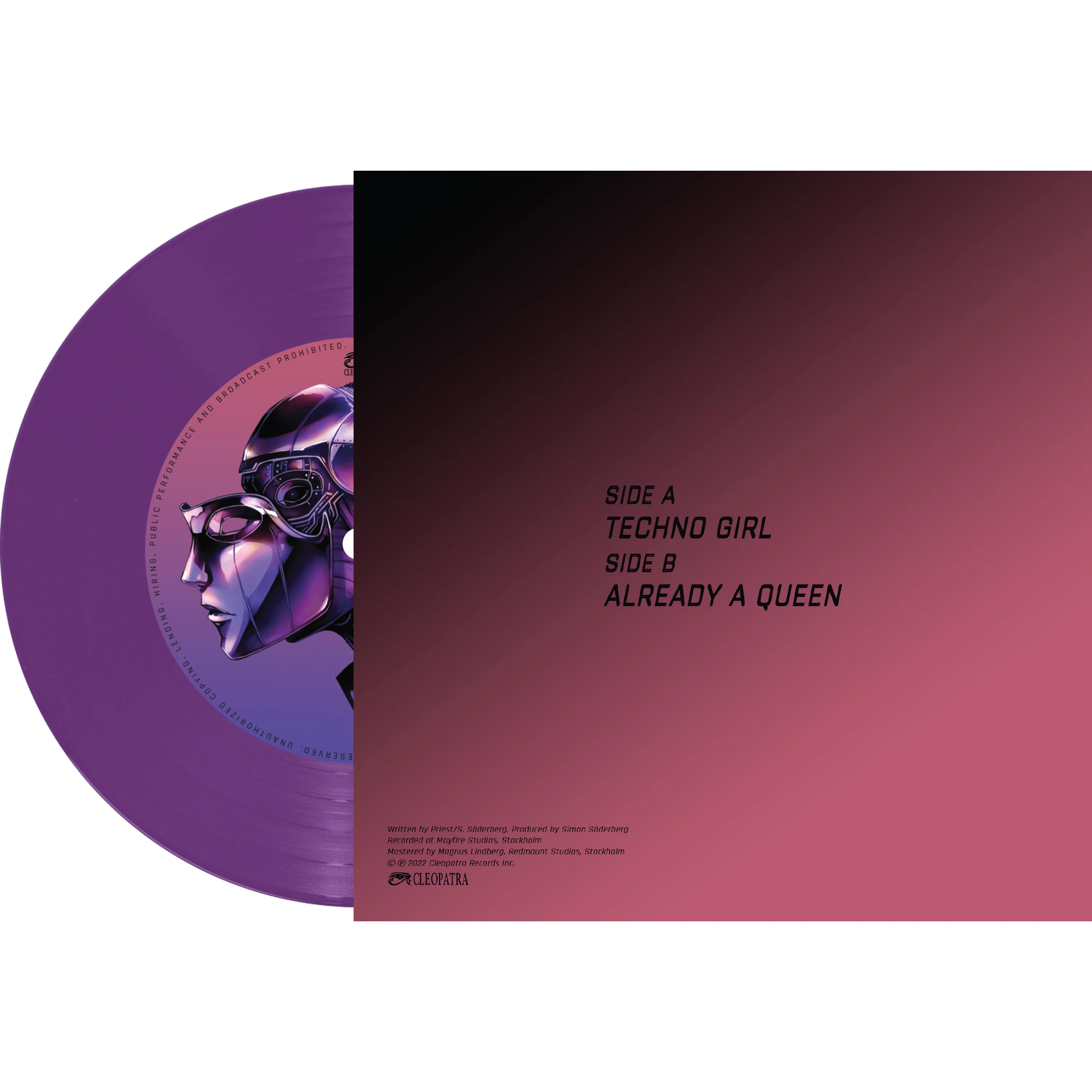 Priest - Techno Girl (Limited Edition Purple 7" Vinyl) - Image 2