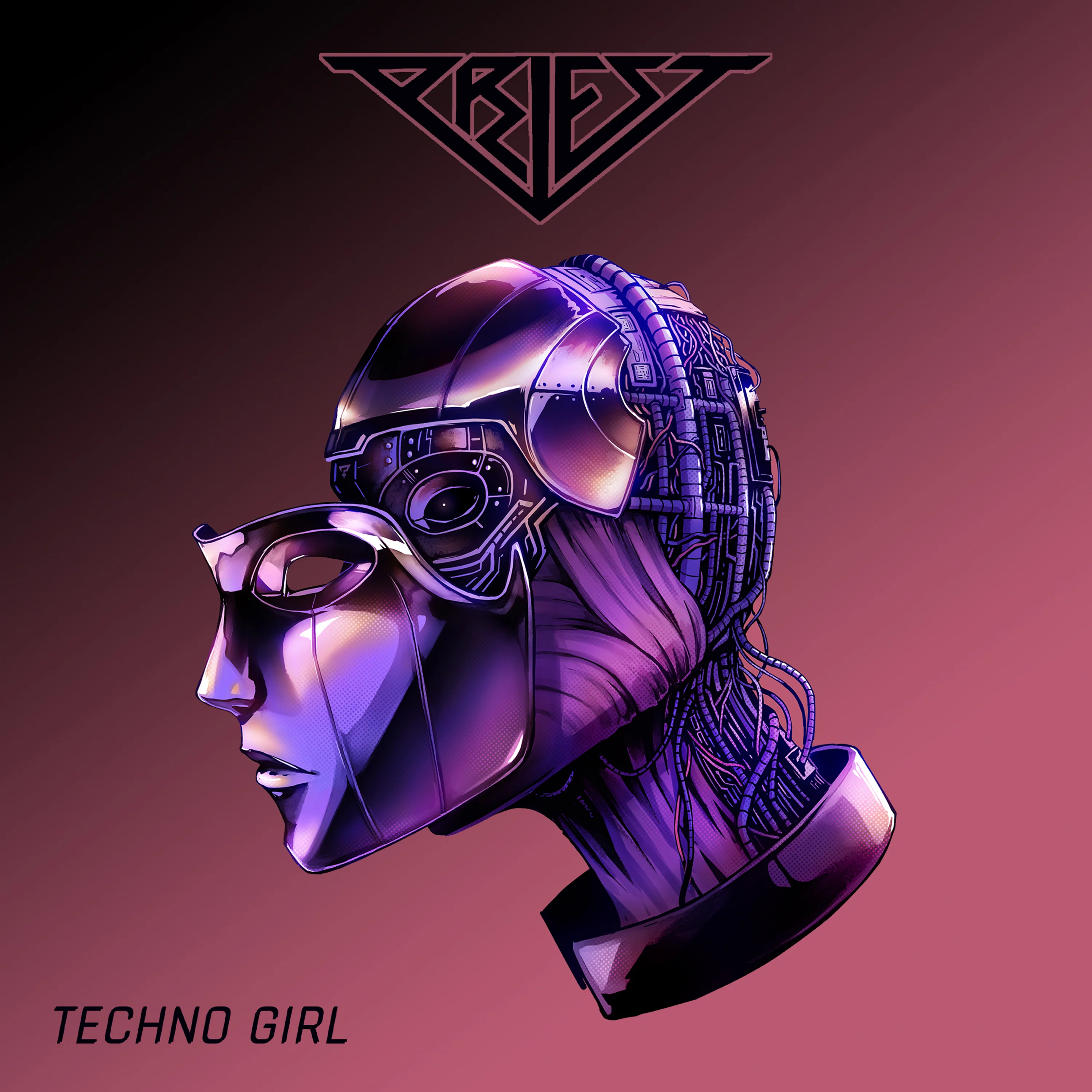 Priest - Techno Girl (Limited Edition Purple 7" Vinyl) - Image 3