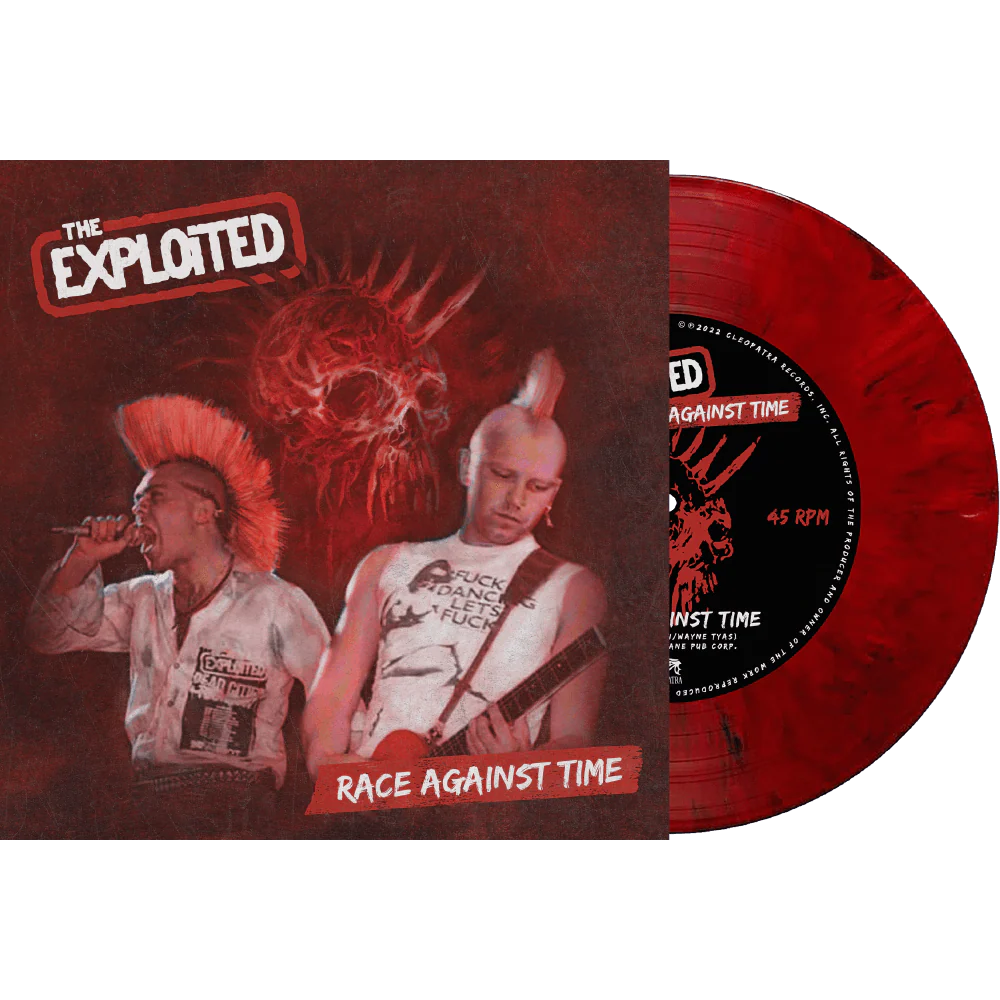 The Exploited - Race Against Time (Red Marble 7" Vinyl)