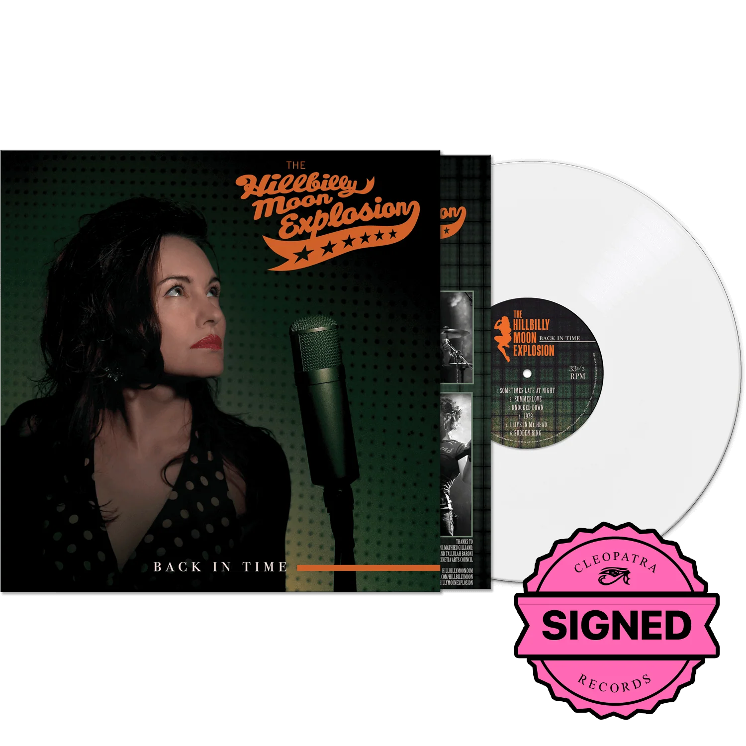 The Hillbilly Moon Explosion - Back In Time (White Vinyl - Signed by All Band Members)