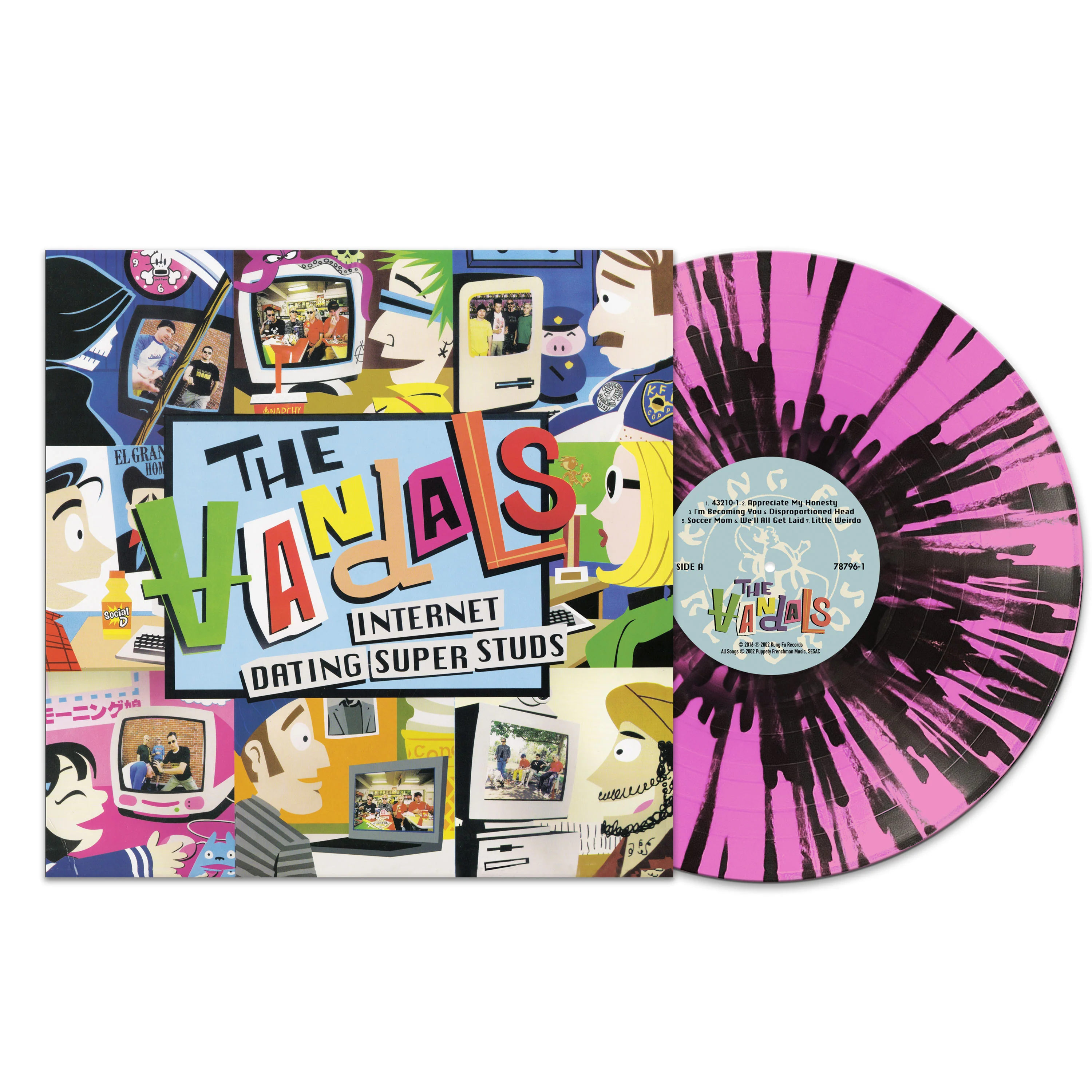 The Vandals - Internet Dating Super Studs (Pink-Black Splatter Vinyl)