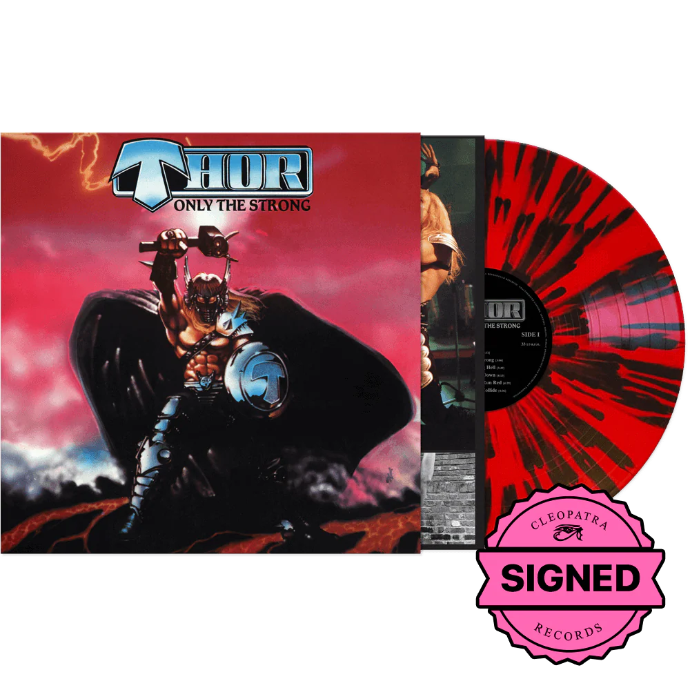 Thor - Only The Strong (Red-Black Splatter Vinyl - Signed by Thor)