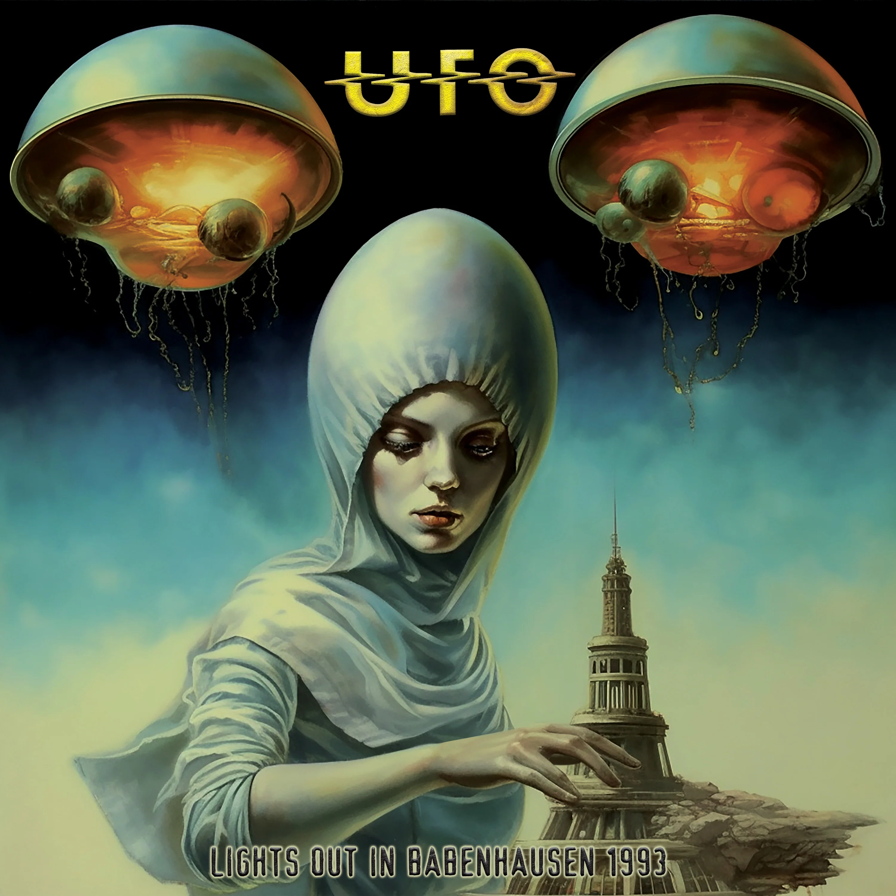 UFO - Lights Out In Babenhausen 1993 (Coke Bottle Green Double Vinyl) - Image 3