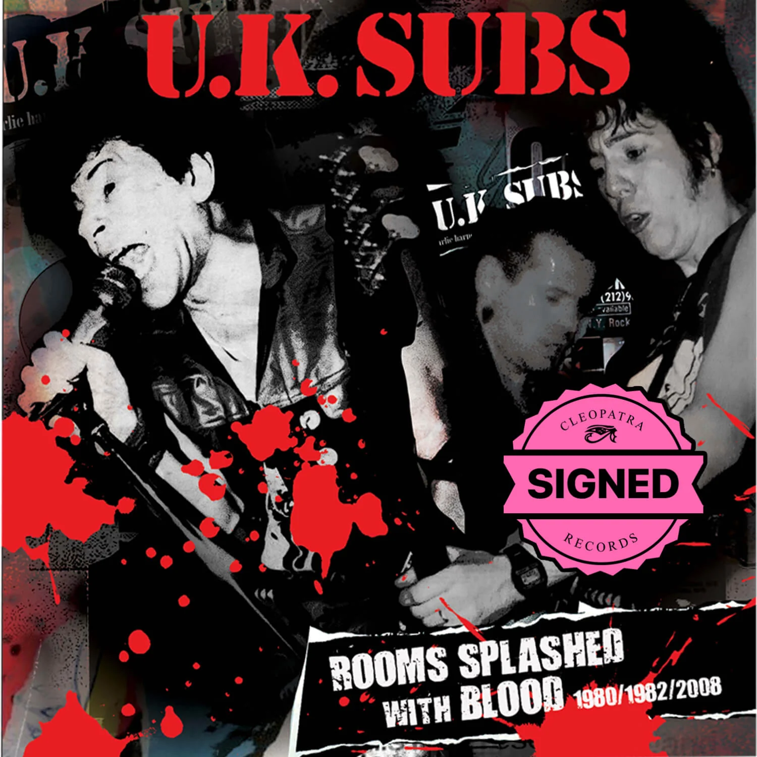UK Subs - Rooms Splashed With Blood: 1980-1982-2008 (3 CD Signed by Charlie Harper)