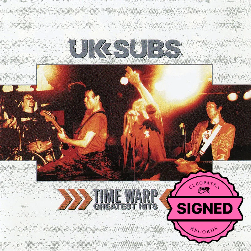 UK Subs - Time Warp - Greatest Hits (Limited Edition Splatter Vinyl Signed by Charlie Harper)