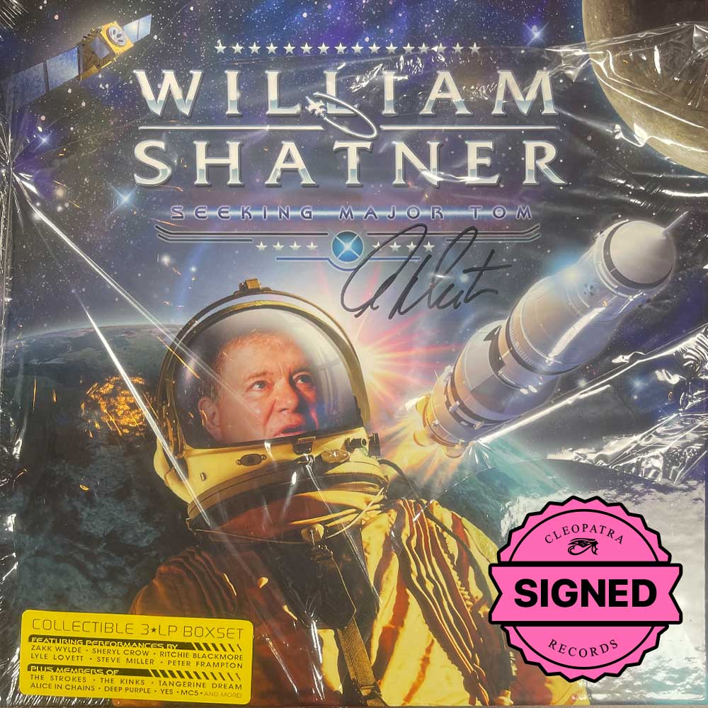 William Shatner - Seeking Major Tom (Blue-Red-Clear 3 Vinyl Box Set - Signed by William Shatner)